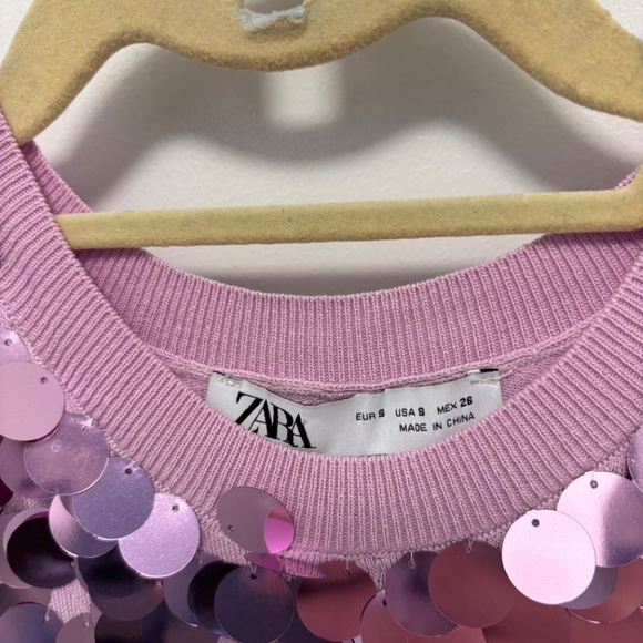 Zara Purple Sequin Mini Dress - Picture 4 of 6